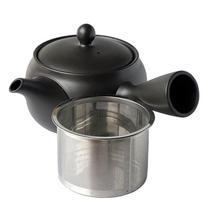 Tokoname Ware Teapot 310ml Black Clay with Super Stainless Steel Tea Strainer juoda