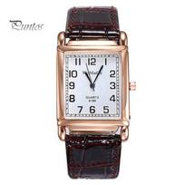 Strap Watch Wrist Square Case Comfortable Alloy Unisex Quartz Casual Wristwatch for Daily Life ruda