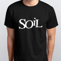 SOIL TSHIRT sizes S M L XL XXL colours Black White S
