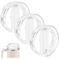 Tumbler Lids for Stanley Cup,Replacement Lids for Stanley Adventure Quencher Travel Tumbler,Clear Spill Proof Tumbler Cover for Stanley Cup 3-Pack