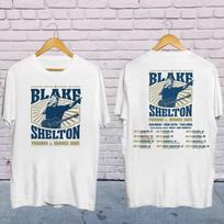 Blake Shelton Friends and Heroes Tour 2025 Unisex White T-Shirt XXXL