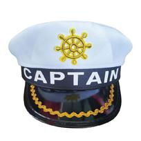 Embroidery Captain Hat for Outdoor Activity Beach Parties Marine Top Hat for Women Men Bachelor Party Props Headwear 1 balta