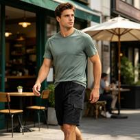 Men's Casual Loose Fit Cargo Shorts with Multiple Pockets, Summer Work Shorts XXL juoda