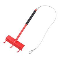 Heavy-Duty Fence Stretcher Chain Link Top Rail Tensioner Tool, Heavy Duty Steel with Fabric Hanging Tool Cable Hook & Non-Slip Handle for One-Person raudona