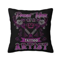 Tattoo Artist Art Job Ink Pillow Case 45X45Cm For Sofa Modern Cushion Cover Car Pillowcase Pillow Covers Decorative Peach skin 18*18(CM)-1Pcs