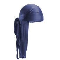 Pre-Tied Silk Durag Elastic Head Scarf Fashion Bandana  Men Women oranžinė