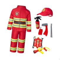 Vaikų ugniagesio kostiumas Ugniagesys veiklai Karnavalui Style A red
