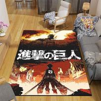 Anime Attack on Titan neslystančios zonos kilimėliai Dideli kilimėliai svetainei Patogūs kilimai Minkšti grindų kilimėliai miegamajam 40cm x 60cm