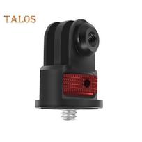 Camera Tripod Mount Conversion Adapter Simple Installation 360-Degree Adjustment Anti-slip Grip Pad Action Camera Stabilizer Bracket raudona juoda spalva