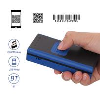 Aibecy delninis 1D 2D QR mini brūkšninių kodų skaitytuvas 3in1 BT ir 2.4G belaidis ir USB laidinis brūkšninių kodų skaitytuvas
