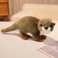 Simuliacinis ūdro lėlės pliušinis žaislas jūrų kiaulytės lėlė zoologijos sodas akvariumo ornamentas dovana ūdro lėlė 33cm ruda