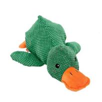 Quacking Duck Toy for Dogs With Real Sound, Interactive Stuffed Animal Toy žalia
