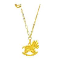 Arkliuko pakabuko karoliai Zodiako gyvūnas Mielas arkliuko pakabukas Karoliai moterims Kinų Naujųjų Metų papuošalai Gimtadienio dovana dukrai jai D