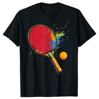 Funny Table Tennis Ping Pong Graphic T-shirts Men Women's Fashion Casual Tshirt 100% Cotton Loose Oversized T Shirt Summer - ... S įvairiaspalvis