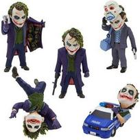 5pcs/set The Dark Knight Joker PVC Action Figure Collectible Model Toy 6~10cm with box
