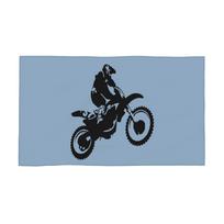 Moto X Dirt Bike Monotone Vector Art Soft Face Towel Quick Dry Pool Bath Cotton Towels Absorbent Quick W40*H60(CM)