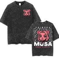 Omar Courtz Primera Musa Album Tour Graphic T Shirts Men Women Vintage Washed Gothic Hip Hop T-shirts Hot Sale Oversized T-shirt M