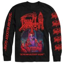 DEATH CD viršelis SCREAM BLOODY GORE Oficialus ilgomis rankovėmis marškinėlis XL Naujas chuck simbolinis žmogus XXXXL