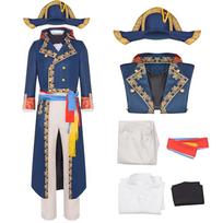 Retro Napoleon Costume Set In Various Colors For Movie And Tv Show Enthusiasts XS mėlyna