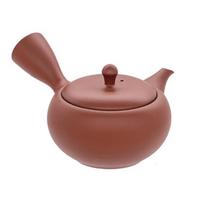Tokoname ware teapot Takasuke 6 red clay chrysanthemum round narrow teapot 100ml narrow for gyokuro tea Made in Japan Boxed 6-442 No. (sasame)