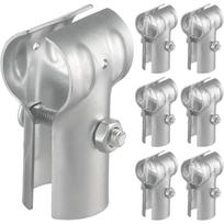Galinio strypo spaustuvai 1-3/8  vamzdžiui grandininio tinklo tvora, cinkuoto plieno T spaustuvai, grandininio tinklo tvoros dalys tvoroms, turėklams, šunų aptvarams 6-Pack white