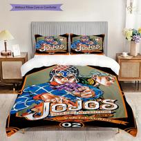 Jojos Adventure Vento Aureo Bedding (1 * duvet cover + 2 * pillowcase, without core) 2D Flat Bedding set Duvet cover and pillowcase 135x200cm