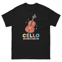 Cello Musical Instrument Illustration T-Shirt L