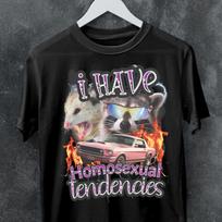 Ironic Homosexual Tendencies Meme Shirt, LGBTQ Pride Humor Tee 4XL