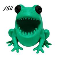 Marker Storage Container Cute Frog Pen Holder, 3D Printed Figurine, Cartoon Desk Stylish Holder Organizer, Multifunctional for Pens Pencils žalia