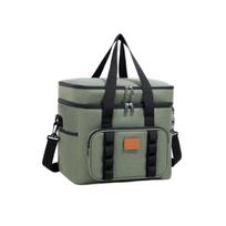 Cloth Picnic Bag with Zipper - Double Layer, Crossbody and Handheld for Outdoor Dining