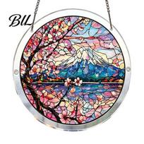 Durable Metal Frame Ornament Acrylic Jigsaw Puzzle Suncatcher Stained Glass Window Hanging DIY Puzzles Craft Sun Catcher Panel for Home Decor I
