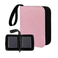 40 Pockets Trading Card Album 3x4inch Storage Pockets Portable Mini Card Binder  Card Collection rožinė