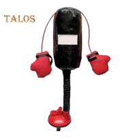 1 vnt./2 vnt. Katės bokso pirštinės žaislas Mini bokso maišas Pagalys su pirštinėmis Interaktyvus kačiuko bokso sporto žaislas naminėms katėms 1pc black