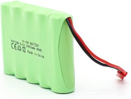 RC Akumuliatorius 6V 2400mAh Įkraunamas Ni-MH AA su JST kištuku – RC Automobiliams, Valtims, Tankams, Elektriniams įrankiams žalia