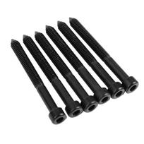 6Pcs Electric Guitar Neck Guard Hex Screw Corrosion Resistance Neck Plate Mounting Screw for Bridge Plate black