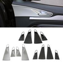 For Volkswagen VW ID.4 ID4  2022 2023 Car Interior Part Refit Inner Door Handle Bowl Panel Cover Trim Sticker Anti Carbon Fiber Color