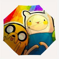 Adventure Time Friendship Automatic Open/Close Umbrella   Compact Travel Umbrella, 8 Rib Heavy Duty Construction, Ideal Gift, 105