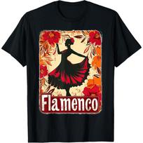 Vintage Baile Flamenco Dancer Folk Dance Sevillanas T-Shirt S juoda