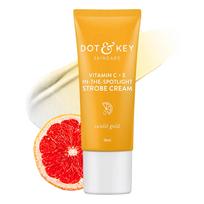 Dot & Key In-The-Spotlight Strobe Cream Veido drėkiklis ir skaistinanti priemonė akimirksniu suteikianti rasotą spindesį Visų tipų odai 30 ml