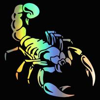 G134 19.3X20Cm Personality Scorpion Car Sticker And Decals Reflective Laser Car Styling 3D Decals Water-Repellent Sunscreen 19.3CMX20CM