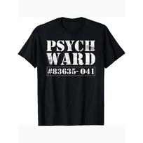 European sizes Psych Ward 80353041 Prison Inmate Style T-Shirt - 3D Distressed Print Retro Asylum Design S juoda