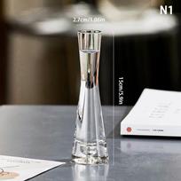 1PC Transparent Glass Flower Vase Small Vase Hydroponics Plant Flower Terrarium Luxury Room Table Home Decor Wedding Decoration