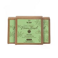 Nat Habit Cold Processed Sacred Neem-Basil Butter Bath Soap  125g XPack Of 3 Natural Handmade Cleansing Bar For Skin Wellness