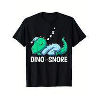 Cartoon Dinosaur Snoring Pajama T-Shirt - Rex Nap T-Shirt Hoodie - Soft Stretch Fabric, Short Sleeves, Crew Neck, Comfortable All Seasons, Regular S juoda