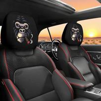 2Pcs Breathable Car Seat Cover Santa Claus Car Seat Headrest  Auto Interior Accessories 1