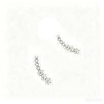 Star Stud Earrings and Ear Cuff Set Fashion Jewelry for Women one size sidabras