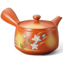 Tokoname ware teapot with tea made in Japan J-kitchens strainer, 370cc,