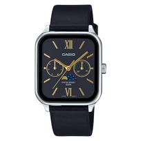 CASIO Standard Moon Phase Analog Mens Watch MTP-M305L-1A2V Black Leather Band Overseas Model