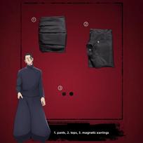 Jujutsu Kaisen Gojo Satoru And Geto Suguru Cosplay Costume With Polyester Fabric For Anime Fans Geto Suguru,S