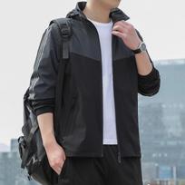 New Men's Sports Windbreaker, Fashionable and Fashionable Casual Loose Large-size Jacket, Hooded and Versatile Windproof Jacket XL